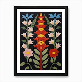 Flower Motif Painting Snapdragon 5 Art Print