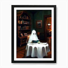 Ghost Reading Art Print