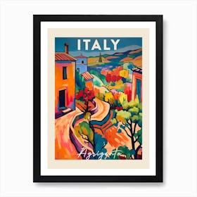 Agrigento Italy 1 Fauvist Painting  Travel Poster Art Print