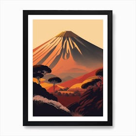 Bromo Tengger Semeru National Park Indonesia Retro Art Print