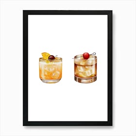 Cocktail Set 2 Art Print