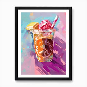 A Frapuccino Oil Painting 1 Art Print