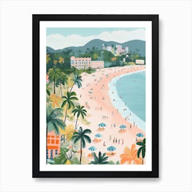 Patong Beach, Phuket, Thailand, Matisse And Rousseau Style 2 Art Print