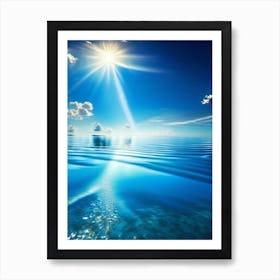 Water And Sunlight Interplay Waterscape Photography 1 Art Print
