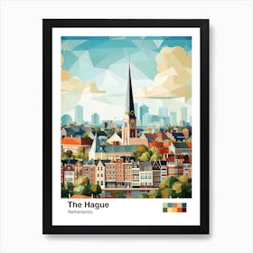 The Hague, Netherlands, Geometric Illustration 1 Poster Art Print