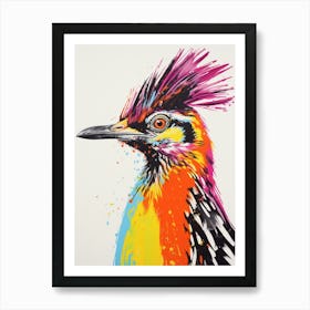 Andy Warhol Style Bird Roadrunner 1 Art Print