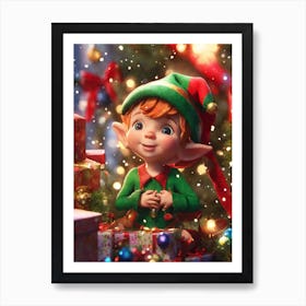 Christmas Elf 1 Art Print