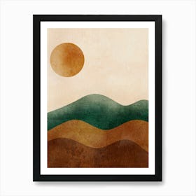 Watercolor Landscape Painting 1 Art Print