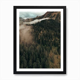 Clouds And The Trees Art Print