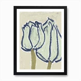 Pastel Tulips Art Print