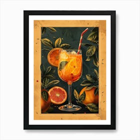 Orange Cocktail 4 Art Print