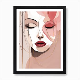 Beautiful Woman Face Art Print