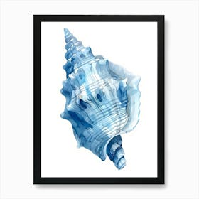 Blue Sea Shell 1 Art Print