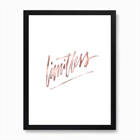 Limitless Rose Gold Art Print