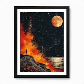 Man On The Cliff Art Print