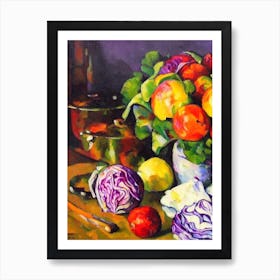 Red Cabbage 2 Cezanne Style vegetable Art Print