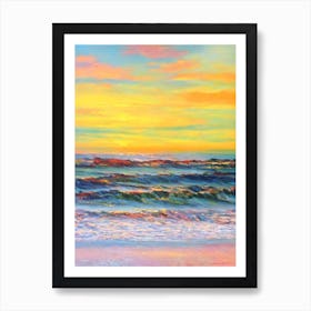 Shanklin Beach, Isle Of Wight Bright Abstract Art Print