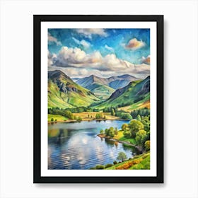 Van Gogh Lake District National Park Uk Art Print