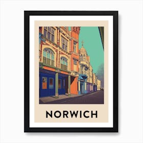 Norwich 5 Vintage Travel Poster Art Print