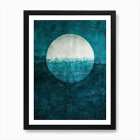 Moon In The Sea Art Print