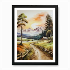 Road To The Mountains 5 Art Print