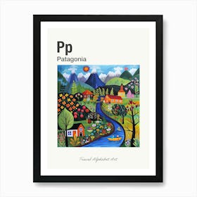 Kids Travel Alphabet  Patagonia 2 Art Print