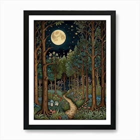 William Morris Forest At Night Art Print