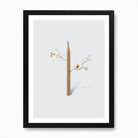 Pencil Tree Art Print