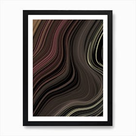 Abstract Wavy Lines Art Print