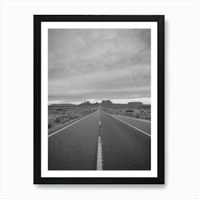 Monochrome Monument Valley II on Film Art Print