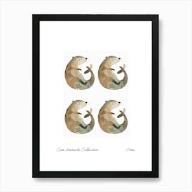 Cute Animals Collection Otter 4 Art Print