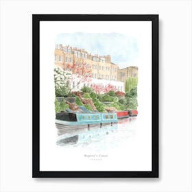 London Regents Canal England Art Print