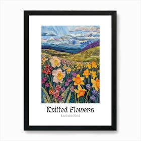 Knitted Flowers Daffodils Field 2 Art Print