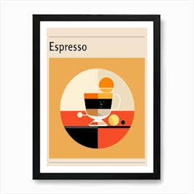 Espresso Midcentury Modern Poster Art Print