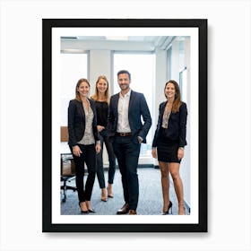 Corporate Portrait Photography Session Capturing A Confident Modern Ceo And Team Smiling Engaged (3) Art Print