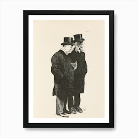 Two Men In Hats Art Print