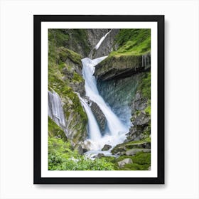 Trümmelbach Falls, Switzerland Realistic Photograph (3) Art Print