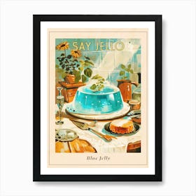 Blue Jelly Vintage Cookbook Illustration 1 Poster Art Print