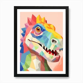 Colourful Dinosaur Suchomimus 1 Art Print