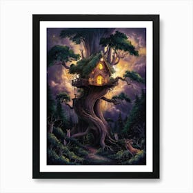 Tree House 1 Art Print