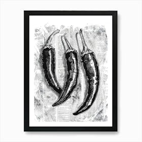 Chilli Peppers 1 Art Print