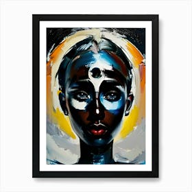Black Woman With Blue Eyes Art Print