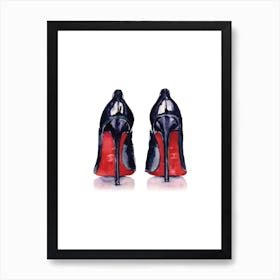 Black Heels With Red Bottom Art Print