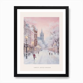 Dreamy Winter Painting Poster Cardiff United Kingdom Art Print