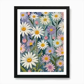 Liquid Daisies no2 Art Print