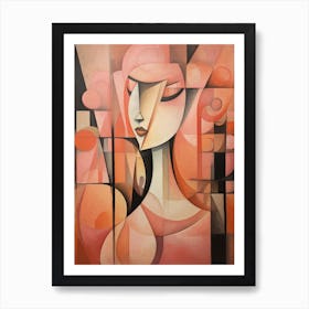 Cubist Abstract Geometric Illustration 6 Art Print