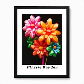 Bright Inflatable Flowers Poster Dahlia 3 Art Print