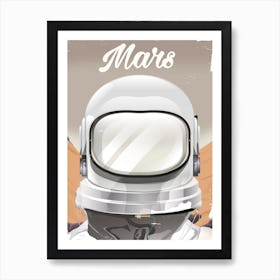 Mars Exploration travel space art. Art Print