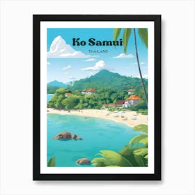 Ko Samui Thailand Seaside Travel Art Art Print