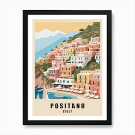 Summer In Positano Low Poly (9) Art Print